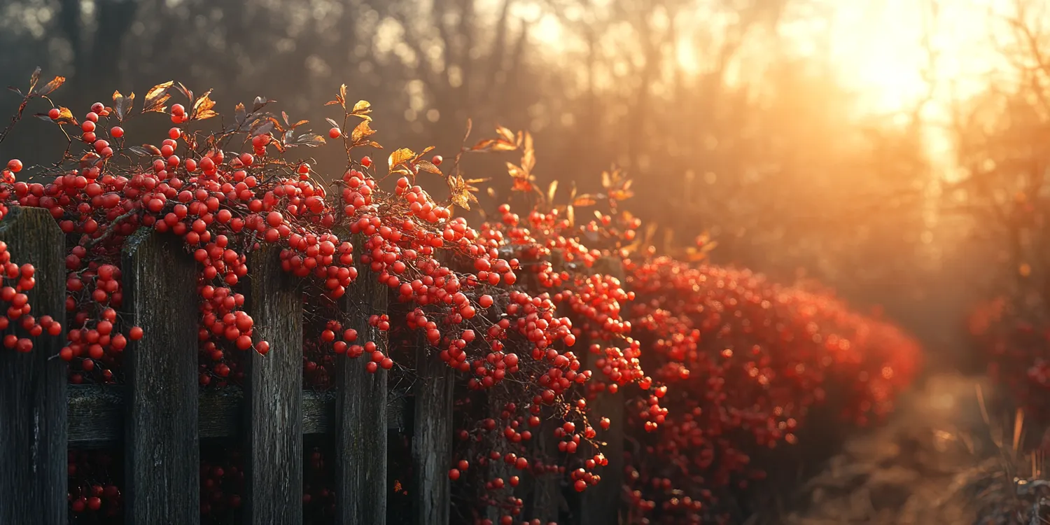 Kolorowe krzewy na żywopłot