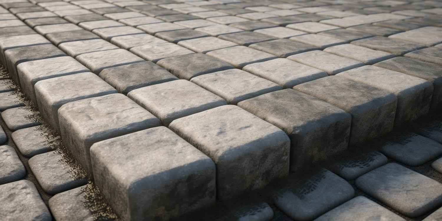 Proces układania powierzchni przy użyciu kostki brukowej